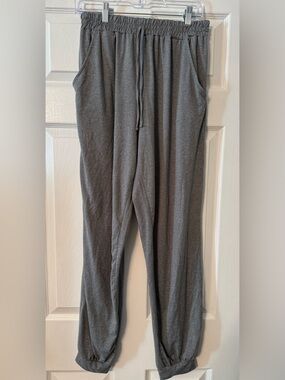 Comfort-Fit Gray Drawstring Jogger Pants